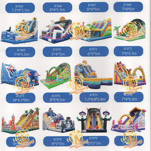 JingChuang OEM/ODM Toboggan aquatique gonflable Bateau pirate Château familial pour enfants Trampoline extérieur Équipement de divertissement en PVC - Product Image 5