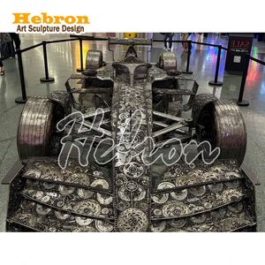 Porte en métal artisanal de style steampunk avec logo personnalisé, double ouverture, pour bar de luxe - Product Image 2