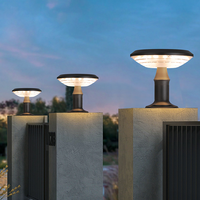Lampu pilar dekorasi LED, gaya Eropa 5W IP66 aluminium PC taman luar ruangan lampu rumput matahari LED dapat disesuaikan pengisian daya harga rendah lampu pilar dekoratif