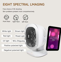Analyseur de peau IA K33 2026 à 3 caméras, scanner facial complet à 270 degrés avec 8 images spectrales pour le soin du visage et du cuir chevelu