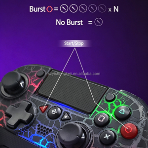 Manette <span class=keywords><strong>de</strong></span> jeu sans fil Bluetooth RGB 1200 mAh à motif craquelé pour console <span class=keywords><strong>de</strong></span> jeu PS4 Slim Pro avec vibration turbo et six gyroscopes - Product Image 2