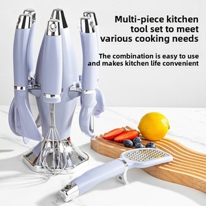 Juego de Utensilios de <span class=keywords><strong>Cocina</strong></span> Todo en Uno, de Acero Inoxidable, Pelador de Frutas y Verduras, Colador, Abrebotellas, Batidor de Huevos, Rallador - Product Image 3