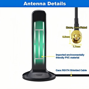 <span class=keywords><strong>Antena</strong></span> Externa MIMO Omnidireccional de Largo Alcance con Base Magnética de 12dBi para 4G 5G LTE de 600-6000MHz con Doble Conector SMA Macho - Product Image 2