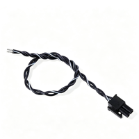 Kabel Twisted-Pair dengan Konektor Pengunci 2-Pin, Rakitan Kabel Ujung Terbuka untuk Peralatan Industri & Penerangan