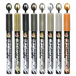 ปากกาเมทัลลิกกันน้ำ <span class=keywords><strong>ราคา</strong></span>สุดคุ้ม สำหรับระบายสีกันดั้มและหุ่นยนต์ ติดทนนาน - Product Image 1