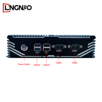 Fanless tertanam sistem industri Intel CPU DDR4 RAM SSD Multi COM Dual LAN HD Display handal kompak perumahan Mini Pc