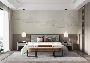 Tấm ốp tường trang trí nội thất bằng da giả, chống thấm, chạm khắc thủ công, thêu nổi 3D tùy chỉnh - Product Image 4