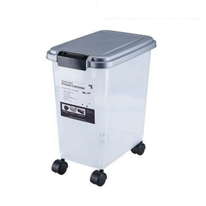 New Arrival 30 Lb Collapsible Plastic Large <strong>Dog</strong> <strong>Food</strong> Storage <strong>Container</strong> With Wheels - Product Image 3