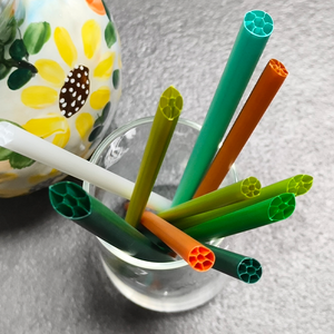 Pailles à boire en PLA colorées en forme de nid d'abeille pour le thé à bulles et le café, pailles compostables à base de plantes pour les cafés et les restaurants - Product Image 5