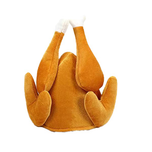 Thanksgiving Day Turkeys Plush Felt Eco-friendly Customizable Hats for Adults <strong>Happy</strong> Party Funny Hat Favors - Product Image 4