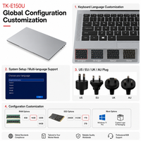 Ordinateur portable professionnel 15,6 pouces Intel Ultra 5 115U sous Windows 11, 8 cœurs, DDR5 6400MTs, haute vitesse, SSD, sans fil, en stock (vente en gros)