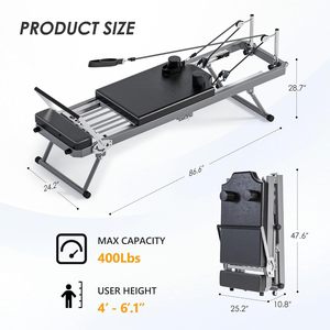 เครื่องพิลาทิสแบบพับได้ CZFIT ขนาดใหญ่ ทนทาน พกพาสะดวก อุปกรณ์ออกกำลังกายที่บ้าน ลดน้ำหนัก เตียงโยคะสำหรับสตูดิโอพิลาทิส ทำจากเหล็ก - Product Image 2