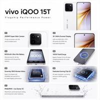 Vivo IQOO 15T 5G Original, Mobile Octa Core CDMA Dimensity 9500, Appareil Photo 200MP, Batterie Supérieure à 8000mAh, Écran AMOLED 2K 144Hz, 16Go 512Go
