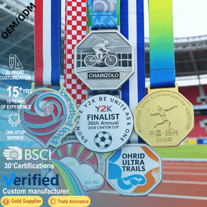 Medalla Deportiva Personalizada de Aleación de Zinc 3D en Oro, Diseño Personalizado, Grabado Láser, Relieve e Impresión para Maratón, Venta al Por Mayor - Product Image 3