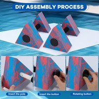 2 haltères légers en mousse EVA triangulaire pour les exercices d'aérobic aquatique et les exercices aquatiques.