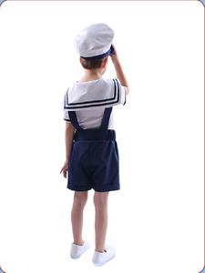 Fête des enfants marin Cosplay bleu foncé marine uniforme Halloween soirée maternelle Performance <span class=keywords><strong>vêtements</strong></span> - Product Image 5