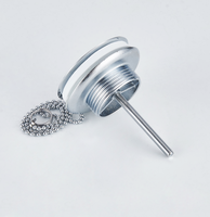 Hofen G1-1/4" Robinet de vidange de lavabo en laiton anti-colmatage avec bouchon de lavabo en métal chromé