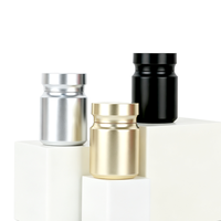Flacon de complément en plastique électroplaqué métallique, design de luxe pour la taille, boîte à pilules pour emballage de capsules et comprimés de soins de santé