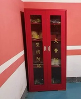 Armoire en acier à double porte pour station de pompiers, boîte de rangement pour équipement de lutte contre l'incendie, tuyaux et extincteurs