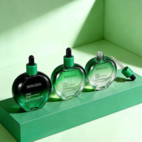 Flacon en verre pour huile essentielle avec compte-gouttes, design unique et luxueux, 50 ml, vide, pour cosmétiques et sérums capillaires