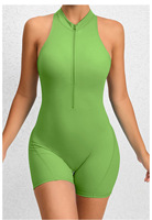 Combinaisons de yoga pour femmes personnalisées avec fermeture éclair avant, extensibles dans les 4 sens, dos nu, vêtements de yoga sexy, combinaisons de sport une pièce