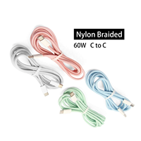 Câble USB-C vers Type-C magnétique HNT en nylon tressé 2M 3A, charge rapide PD 60W, conducteur en cuivre pur pour mobile iPhone – Offre Spéciale
