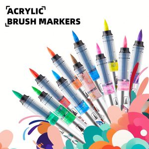 ขายตรงจากโรงงาน ชุดปากกามาร์คเกอร์พลาสติก 48 สี สำหรับงานศิลปะ DIY และระบายสีอะคริลิคแบบน้ำ - Product Image 3