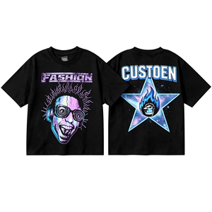 เสื้อยืดลำลองผู้หญิงผ้าฝ้าย 100% พิมพ์ลายตัวอักษรยิ้มใหญ่ คอกลม แขนสั้น ระบายอากาศดี รับผลิตตามแบบ OEM พร้อมสกรีนโลโก้ ขายส่ง - Product Image 3