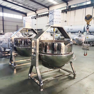 Food Processing SS304 Tilting Vertical Jacketed <strong>Kettle</strong> 300L Gas Heating <strong>Fish</strong> Beef Meat Cooking Sauce Beef Meat Motor Bearing Pot - Product Image 3