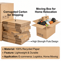 Boîtes d'expédition en carton ondulé écologiques et résistantes, taille personnalisée pour le commerce électronique, l'expédition express, le déménagement et le stockage