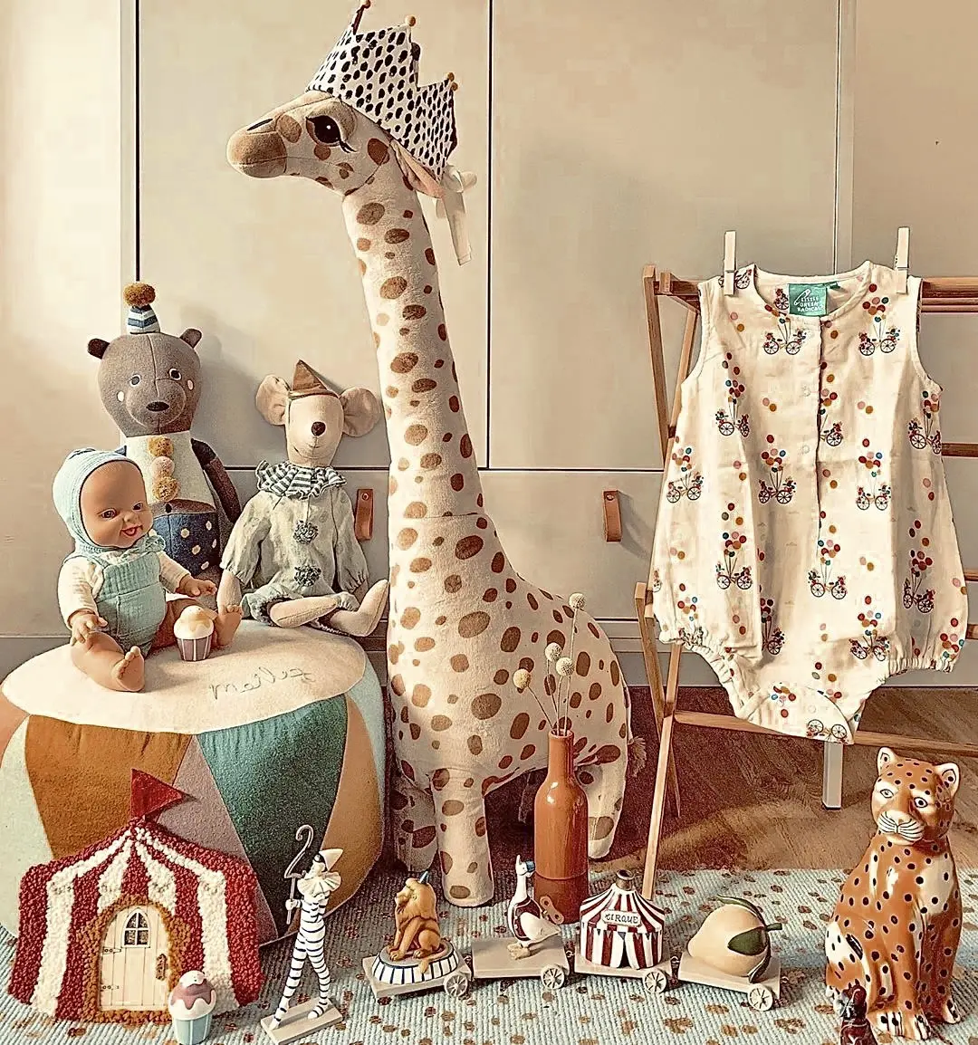 Sıcak satış karikatür zürafa bebek yatıştırıcı bebek çocuklar için büyük zürafa çocuk bebek dolması hayvanlar oyuncaklar