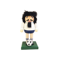 Casse-noisette en bois de 25 cm, décoration de Noël en gros, soldat casse-noisette sur le thème du football