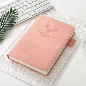 Hardcover Binding Custom Logo PU Leather Lined Notebooks - Product Image 3