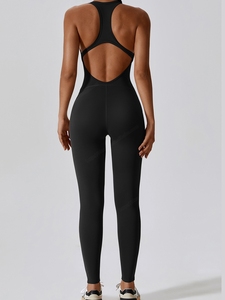 ชุดบอดี้สูทออกกำลังกายสำหรับผู้หญิง รุ่น BS-1656 คอวี แขนกุด สไตล์สปริงใหม่ ระบายอากาศได้ดี ผลิตจากผ้าสแปนเด็กซ์/ไนลอน กระชับเอว เหมาะสำหรับโยคะและพิลาทิส - Product Image 6