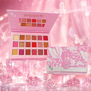 Paleta <span class=keywords><strong>de</strong></span> Sombras <span class=keywords><strong>de</strong></span> Ojos SHEGIVM MARRA <span class=keywords><strong>de</strong></span> 18 Colores, Mate, Brillante, con Estuche Floral Rosa, Alta Pigmentación, Larga Duración - Product Image 1