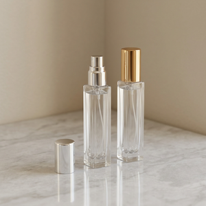 Botella de perfume de vidrio de 10 ml con bomba, tapa de lujo personalizada y única, botella de perfume con tapa metálica y atomizador. - Product Image 2