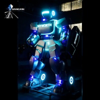Sculptures décoratives impressionnantes sur le thème de l'anime du robot illuminé par LED futuriste