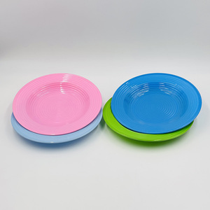Ensemble de plats <span class=keywords><strong>et</strong></span> de bols profonds en mélamine côtelée de couleur unie, écologiques, 9 pouces, sans BPA, lavables au lave-vaisselle, pour salade, soupe, pâtes - Product Image 6
