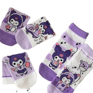 Kuromi Women's Mid-Calf <b>Socks</b> Cotton Breathable Crew <b>Socks</b> For Youth Summer Wear - Product Image 5