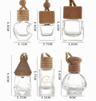 Bouteille de parfum pour voiture, diffuseur d'air, de luxe, en verre, transparent, vide, pièces, 5ml/8ml/10ml
