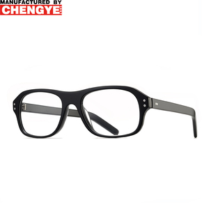 American Style High-quality Handmade Large Square Full-Rim Durable Acetate Optical <strong>Glasses</strong> for Men All <strong>Face</strong> <strong>Shapes</strong> Prescription - Product Image 1