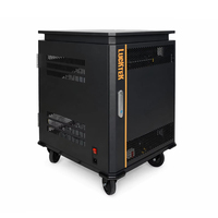 Armoire de charge 20 emplacements Type-C 65W, norme UE, avec roues silencieuses et verrou à ressort pour charge directe d'ordinateurs portables