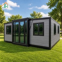 Maison conteneur extensible de style moderne du milieu du siècle |   Villa modulaire préfabriquée de luxe avec terrasse |   Écologique, montage rapide 20FT/40FT