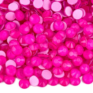 Oleeya Usine En Gros Nouveau Néon Coloré Cristaux Hotfix Strass Dos Plat Décoration Pierres pour Accessoires De Vêtement - Product Image 3