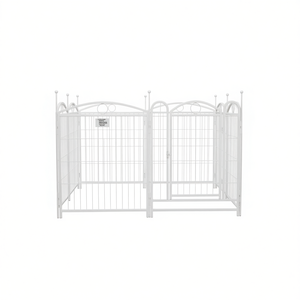 Parc pour chien 8 panneaux en métal, clôture pour animaux de compagnie de 32 pouces, parc d'exercice pliable robuste pour chiots de petite, moyenne et grande taille, intérieur et extérieur - Product Image 1