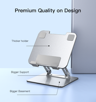 C185 Yesido Support de Bureau Pliable en Métal, Refroidi par Air, Hauteur Réglable pour Ordinateur Portable et Tablette PC