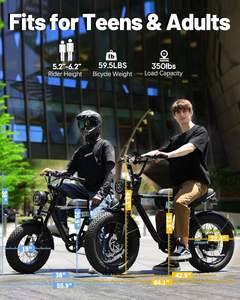 <span class=keywords><strong>Vélo</strong></span> <span class=keywords><strong>électrique</strong></span> de gravier ACTBEST Striker Vintage 750w 20 pouces à <span class=keywords><strong>assistance</strong></span> au pédalage et double suspension - Product Image 4