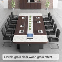 Ensemble table et chaises de conférence moderne XTHYZ-076 Mobilier de bureau en bois pour salles de réunion d'hôtel Bureau de réunion de qualité