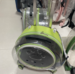 Высокое качество, товары для путешествий, прозрачный рюкзак для собак и кошек, сумка-переноска с колесами, тележка для домашних животных - Product Image 5