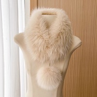 Écharpe carrée de luxe en fourrure de renard tricotée pour femme, accessoire chaud et respirant pour l'hiver avec boucle magnétique